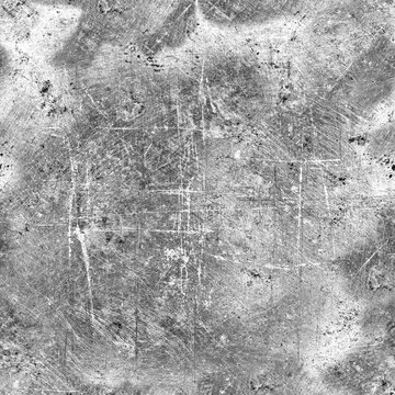 Texture of a scratched metal baking tray with grease stains - seamless 4k texture for computer graphics