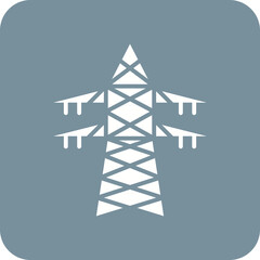 Transmission Tower Line Color Icon