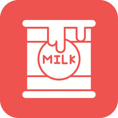 Condensed Milk Line Color Icon