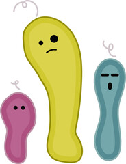 Sea cucumber kid illustration