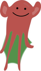 Jellyfish kid illustration