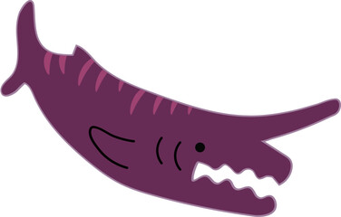 Goblin shark kid illustration