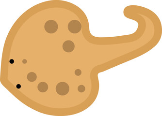 Starry handfish kid illustration