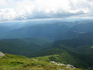 summer landscape views of the Montenegrin ridge of the Ukrainian Carpathians