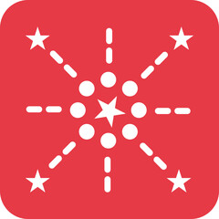 Fireworks Line Color Icon