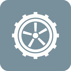 Obraz premium Wheel Line Color Icon