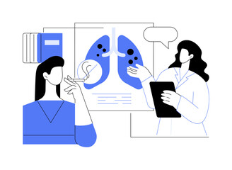 Smoking cessation abstract concept vector illustration.