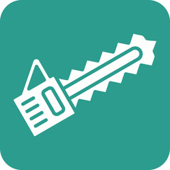 Electric Saw Line Color Icon