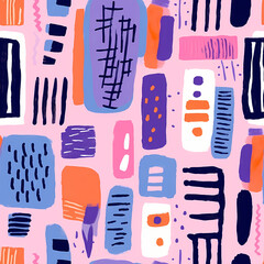 a colorful tile pattern with shapes and designs