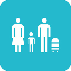 Family Line Color Icon