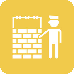 Fototapeta premium Shield Border Line Color Icon
