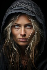 A photograph of a woman so astonishingly realistic that her pores and individual eyelashes are clearly visible