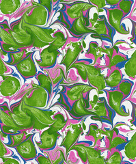Psychedelic Swirl Marble Vector Seamless Repeating Fluid Pattern Tile