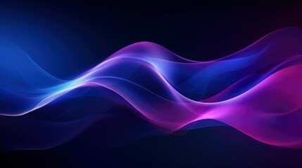 Abstract background with red and blue colored waves on a dark background