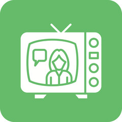 Talk Show Line Color Icon