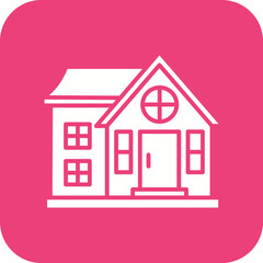 Modern House Line Color Icon