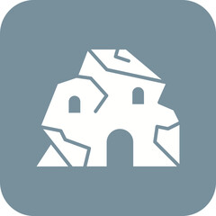 Cave House Line Color Icon