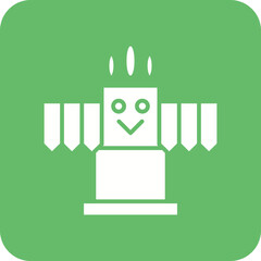 Native American Line Color Icon