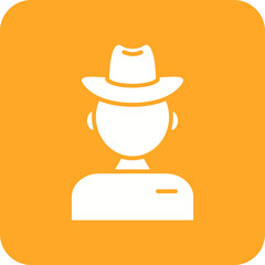 Cowboy Line Color Icon