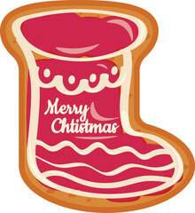 Название: Christmas cookies. Vector Christmas cookies top view. Collection of ginger cookies.