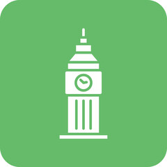 Big Ben Line Color Icon