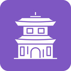 Obraz premium Temple Line Color Icon