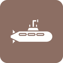 Army Submarine Line Color Icon