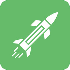 Army Rocket Line Color Icon