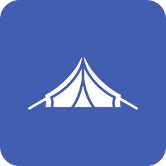 Army Tent Line Color Icon