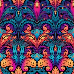 Psychedelic Paisley Kaleidoscope Pattern