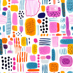 a colorful tile pattern with shapes and designs