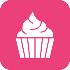 Chocolate Cupcake Line Color Icon