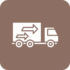 Cargo Truck Line Color Icon