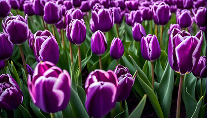 Fototapeta premium colorful tulip field background