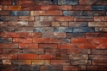 old wall background with stained aged bricks