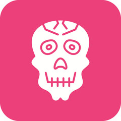 Skull Line Color Icon
