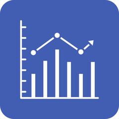 Column Chart Line Color Icon