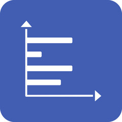 Obraz premium Horizontal Bar Chart Line Color Icon