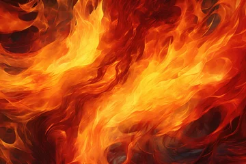 Wall murals Fire Full frame hot fire flame texture and background