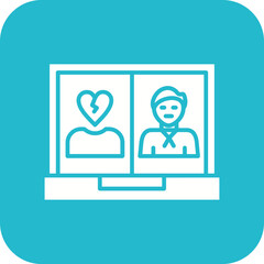 Dislike Line Color Icon