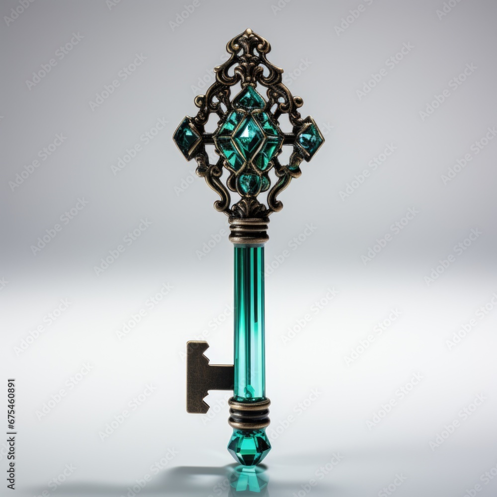 Poster a close up of a key on a table