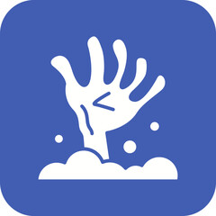 Scary Hand Line Color Icon