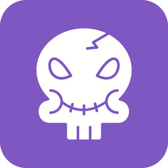 Skull Line Color Icon