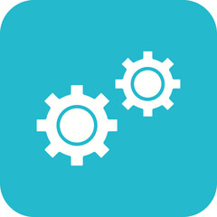 Gear Line Color Icon
