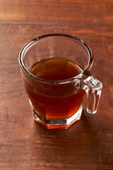 A cup of clear arabica coffee