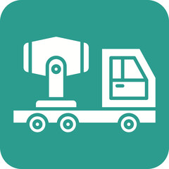 Conscrete Mixer Truck Line Color Icon
