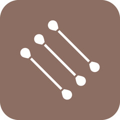 Cotton Swab Line Color Icon