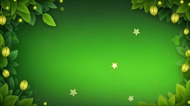 Green color high resolution background with lighting effect and sparkle with copy space for text. Background images for banner and poster. Green silvester background