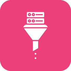 Data Filtering Line Color Icon