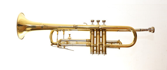 Trumpet on White Background